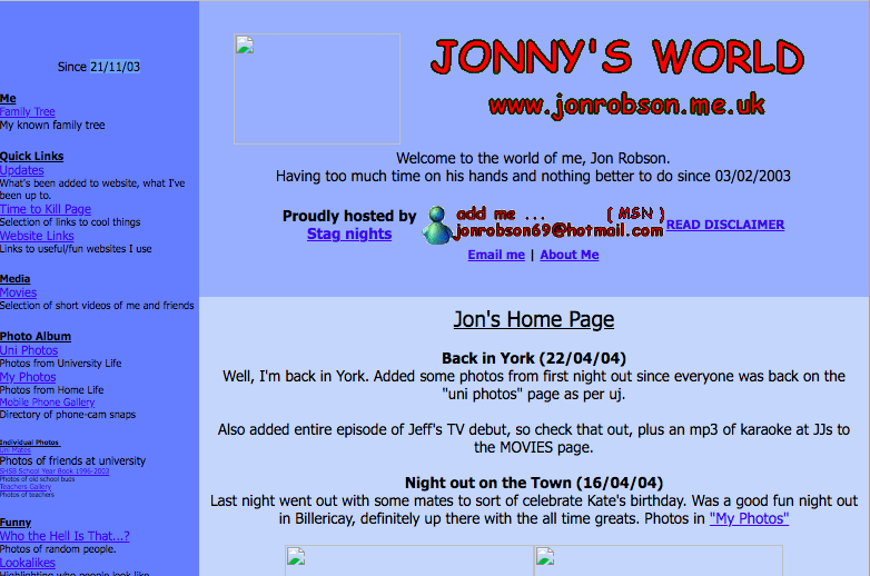 2003: Comic Sans! MSN!